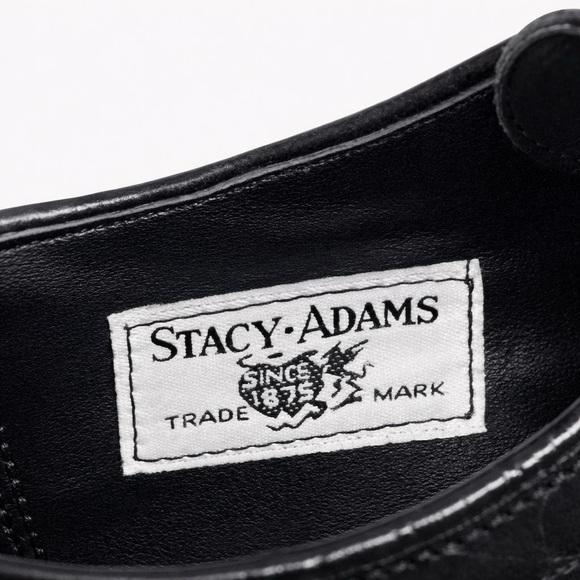 Stacy Adams Dayton Wingtip Oxford Black Patent Croc Embossed Size 11 - Picture 5 of 6